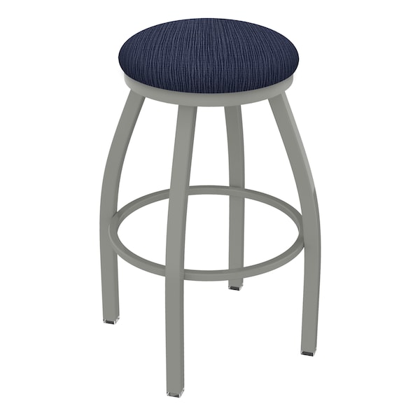 36" Swivel X-Tall Bar Stool, Nickel Finish, Graph Anchor Seat